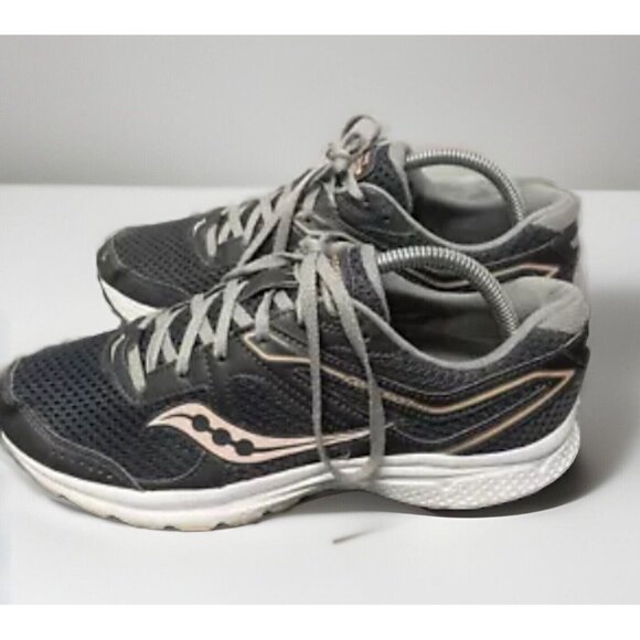Saucony Cohesion Womens Size 9.5 Gray/Pink Running Walking Shoes Comfort Casual - Picture 2 of 9